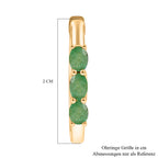 D'Joy AA Smaragd Ohrringe 925 Silber 750 Gelb Vergoldet ca. 0.98 ct