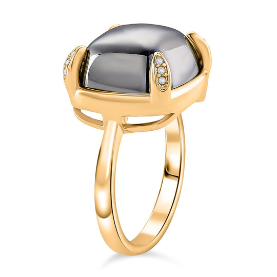 Terahertz Ring Nickelfreies Messing vergoldet (Größe 17.00) ca. 10.00 ct