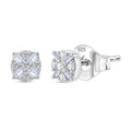 D'Joy Weißer Diamant Ohrringe 925 Silber rhodiniert ca. 0.15 ct