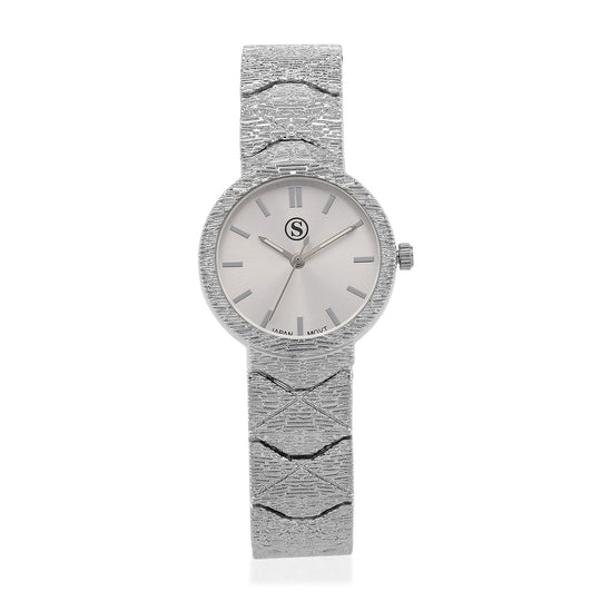 STRADA - Japanisches Uhrwerk, Marineblaues Zifferblatt mit goldplattiertem Alloy Armband, 20 cm
