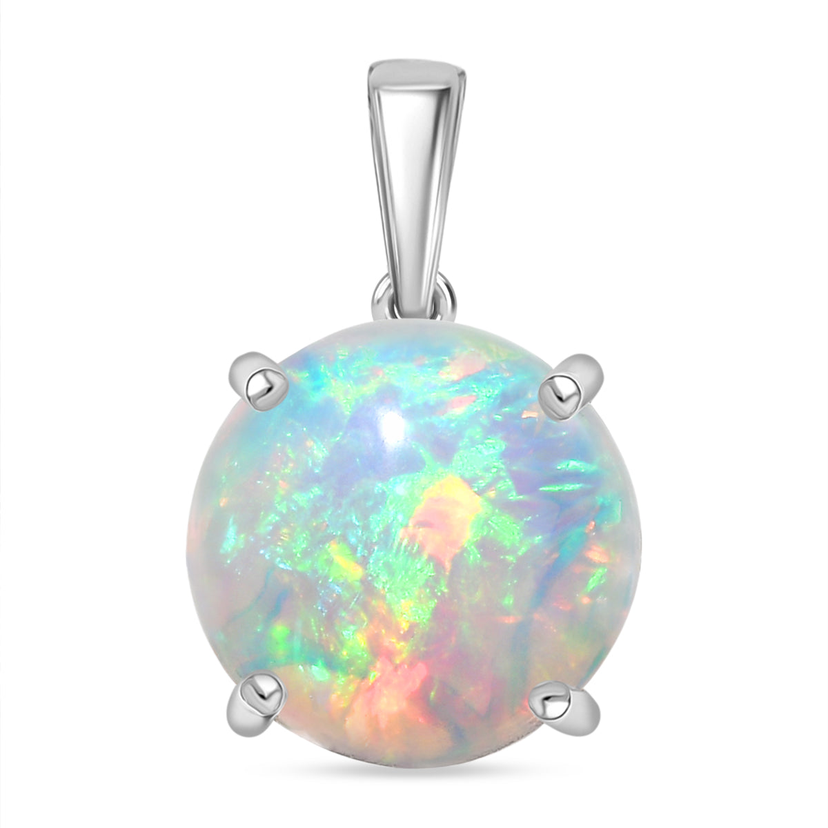 Rhapsody AAAA Natürlicher, äthiopischer Welo Opal Anhänger 950 Platin ca. 5,00 ct.
