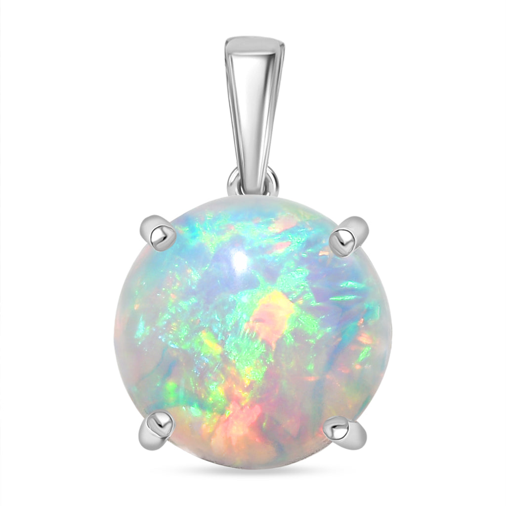 Rhapsody AAAA Natürlicher, äthiopischer Welo Opal Anhänger 950 Platin ca. 5,00 ct.