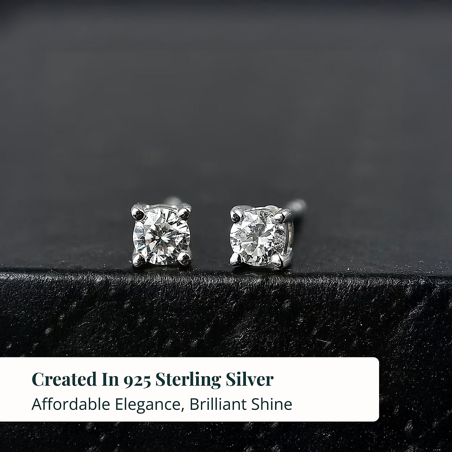 LUXURIANT DIAMOND - Lab Grown Diamant SI-G Ohrringe 925 Silber Rhodiniert ca. 0.25 ct