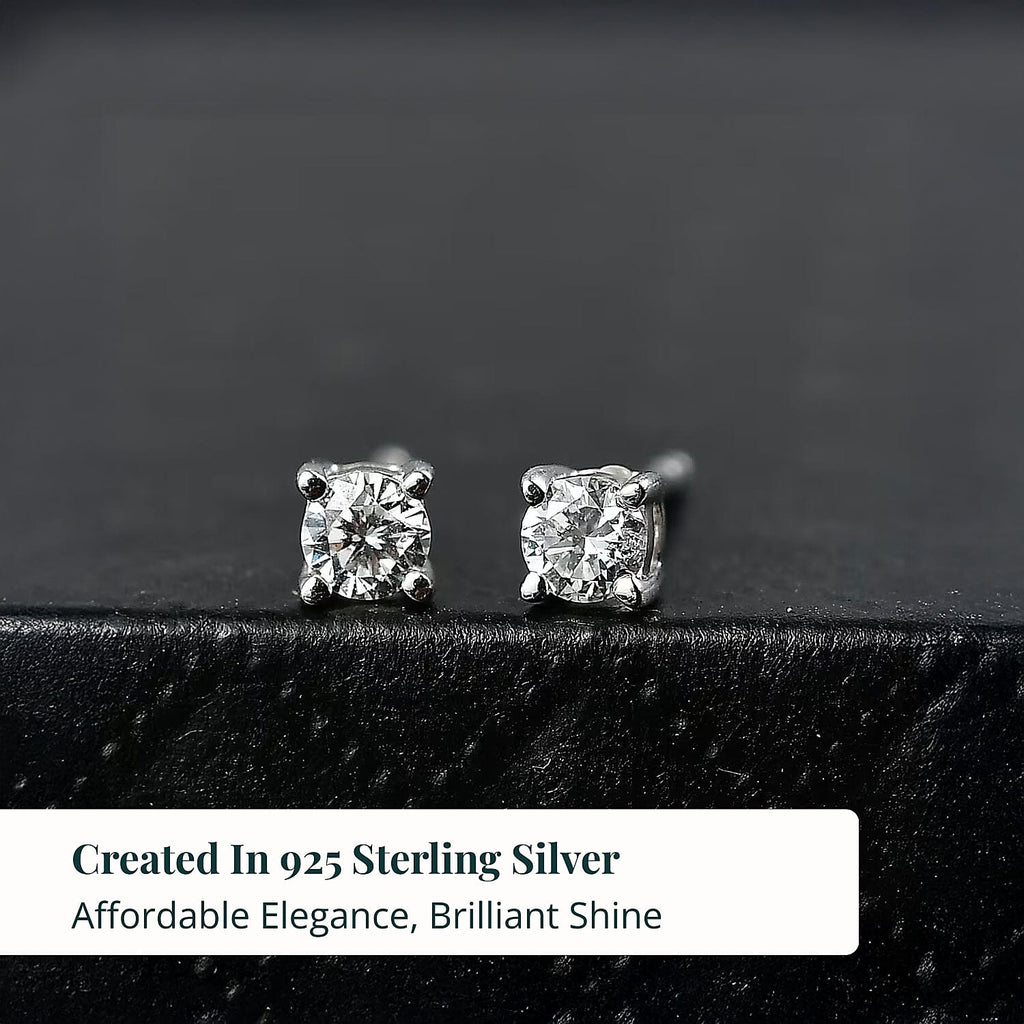 LUXURIANT DIAMOND - Lab Grown Diamant SI-G Ohrringe 925 Silber Rhodiniert ca. 0.25 ct