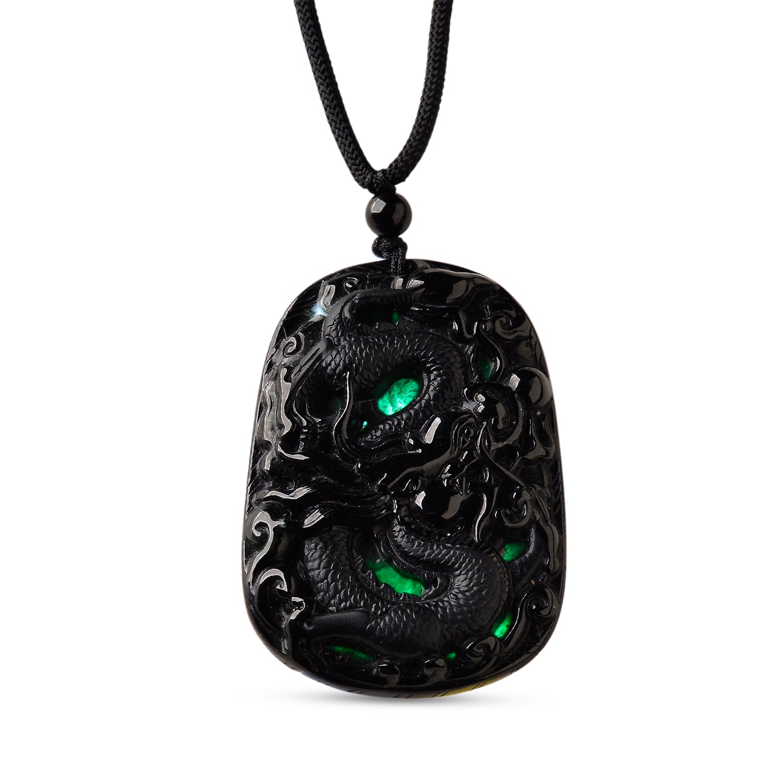 Schwarze Jade Halskette Flexibles cm ca. 125,00 ct.