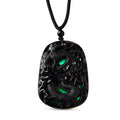 Schwarze Jade Halskette Flexibles cm ca. 125,00 ct.