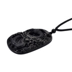Schwarze Jade Halskette Flexibles cm ca. 125,00 ct.