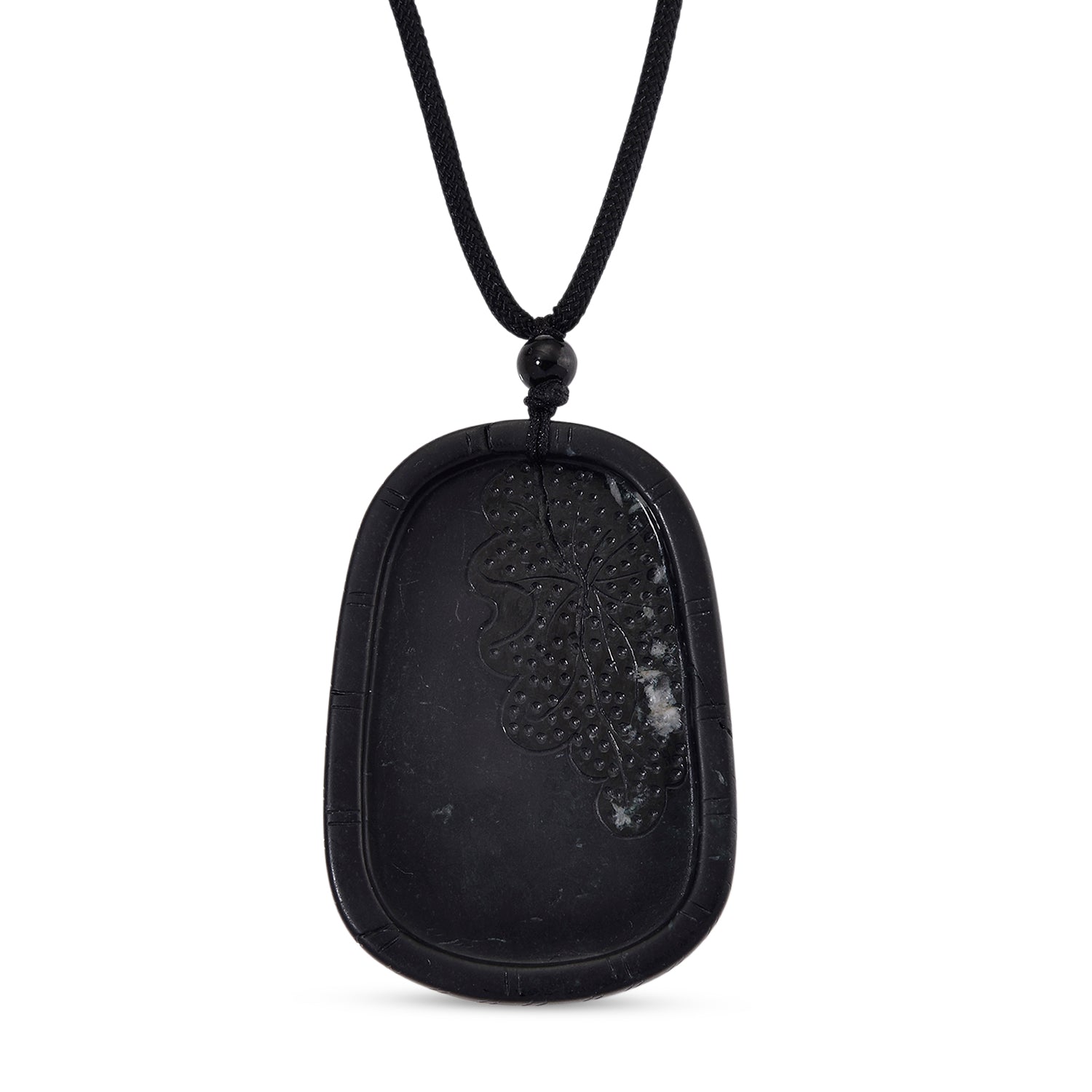 Schwarze Jade Halskette Flexibles cm ca. 125,00 ct.
