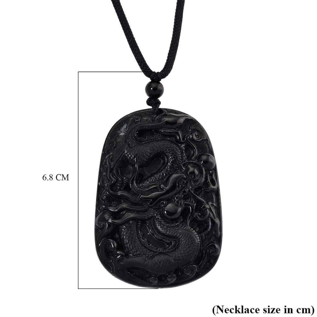 Schwarze Jade Halskette Flexibles cm ca. 125,00 ct.