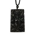 Majestätischer Wächter - Schwarzer Jadeit-Buddha Halskette Flexibles cm ca. 125.00 ct