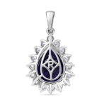 Rhapsody AAAA Tansanit, Weißer Diamant Anhänger 950 Platin ca. 10.91 ct