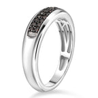 D'Joy Roter Diamant Ring 925 Silber rhodiniert (Größe 17.00)