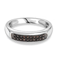 D'Joy Roter Diamant Ring 925 Silber rhodiniert (Größe 18.00)