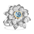 EVER TRUE Himmelblauer Topas Ring Nickelfreies Messing platiniert und vergoldet (Größe 18.00) ca. 1,04 ct