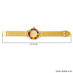 STRADA - Mehrfarbiges Murano-Stil Glas Uhren 21.5 cm 316L Edelstahl Gelb