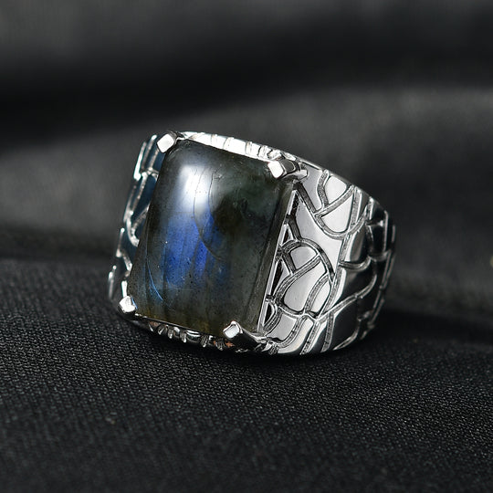 EVER TRUE AAA Labradorit Ring Nickelfreies Messing (Größe 17.00) ca. 7,93 ct