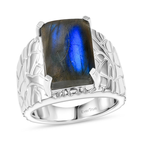 EVER TRUE AAA Labradorit Ring Nickelfreies Messing (Größe 17.00) ca. 7,93 ct