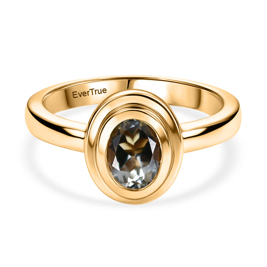 EVER TRUE Prasiolite Ring Nickelfreies Messing (Größe 20.00) ca. 0,71 ct