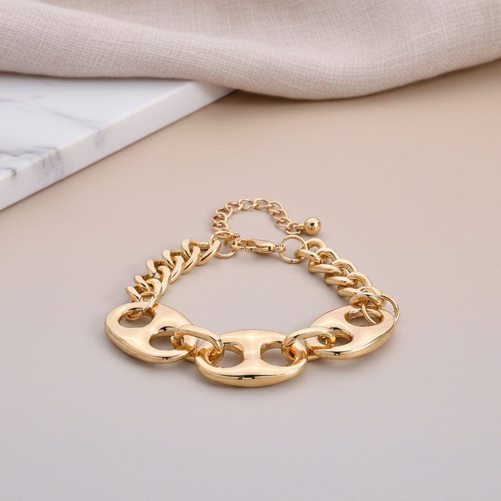 Gelb Armband ca. 19 cm + 5 cm Extender, ca. 38,50g