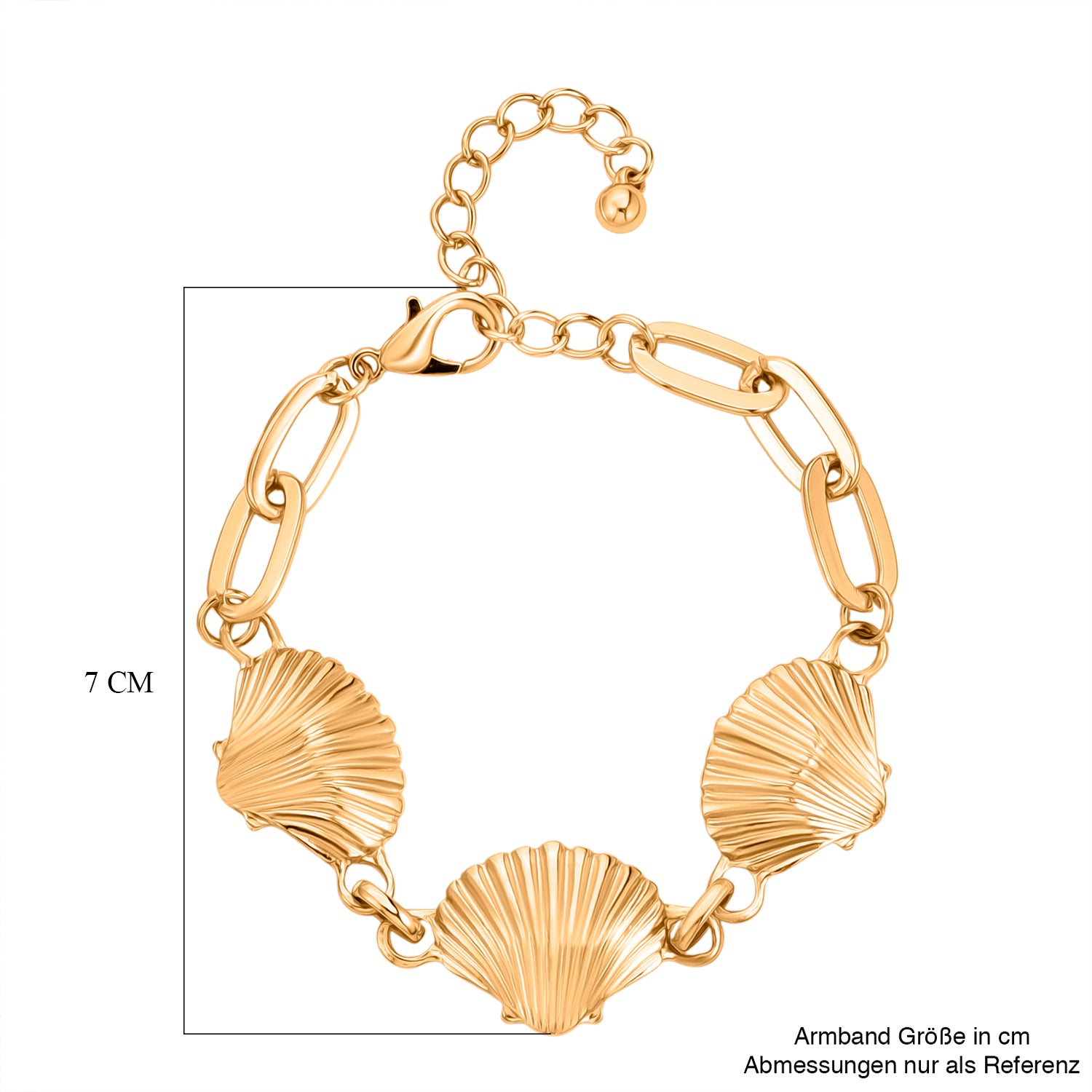 Gelb Armband ca. 19 cm + 5 cm Extender, ca. 14,50g