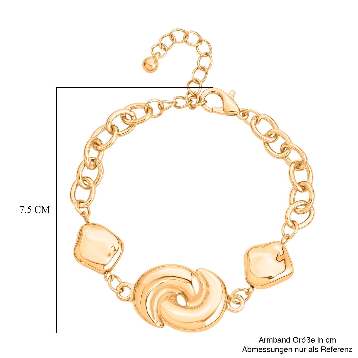 Gelb Armband ca. 19.75 cm + 4.25 cm Extender, ca. 17,00g
