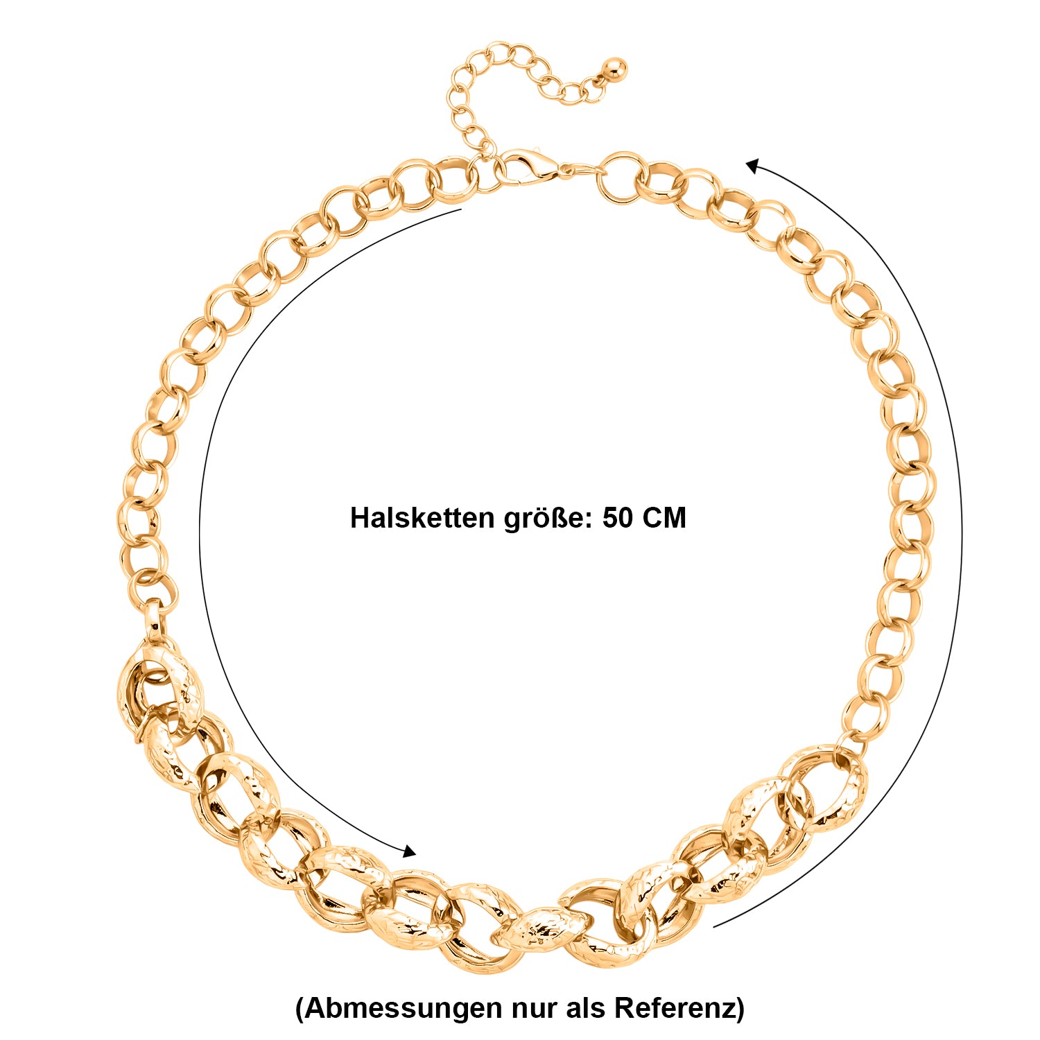 Gelb Halskette ca. 50 cm + 5 cm Extender, ca. 77,50g
