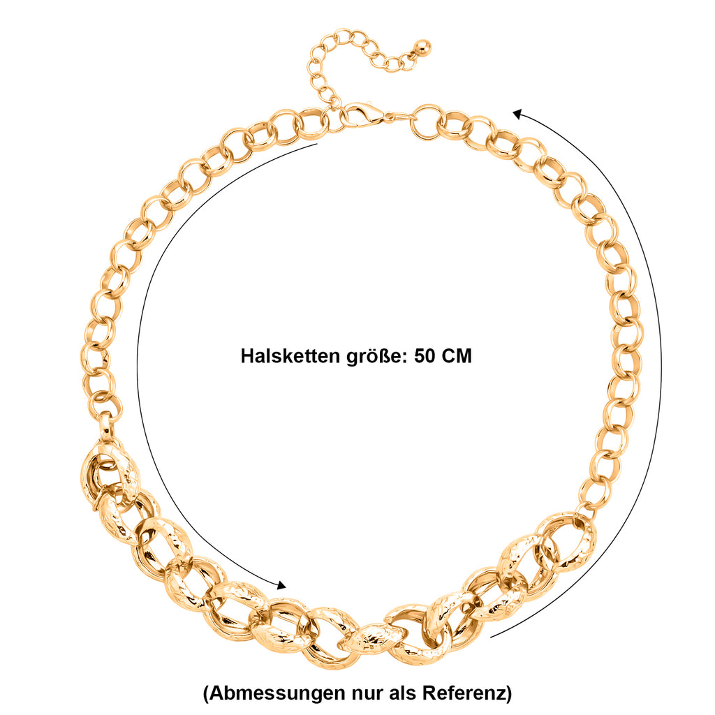 Gelb Halskette ca. 50 cm + 5 cm Extender, ca. 77,50g