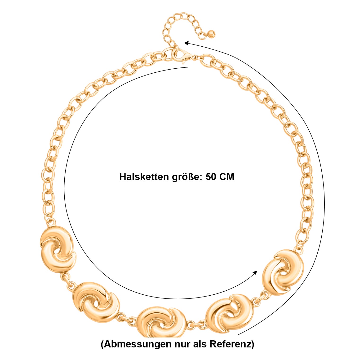 Gelb Halskette ca. 50 cm + 5 cm Extender, ca. 59,30g