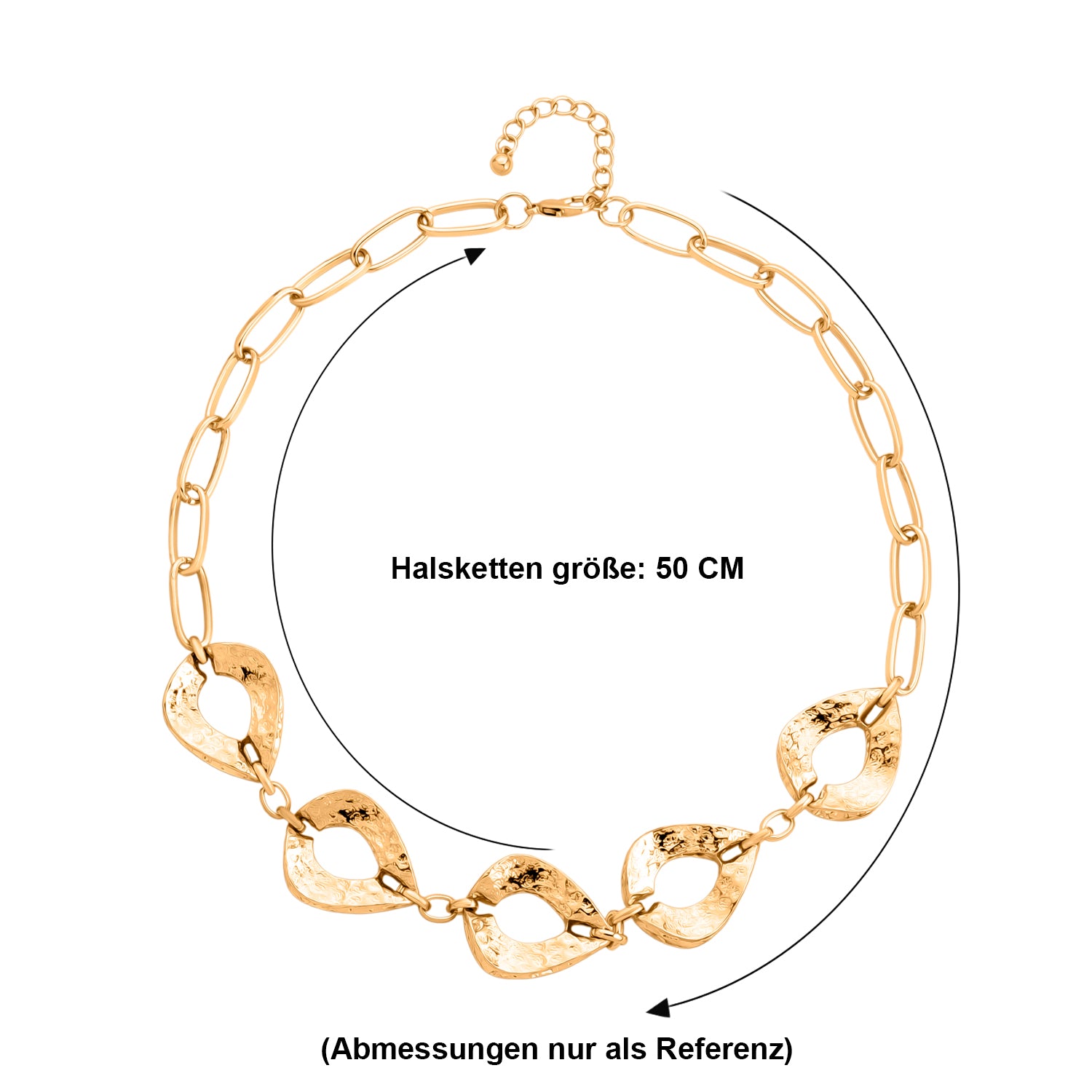 Gelb Halskette ca. 50 cm + 5 cm Extender, ca. 63,00g