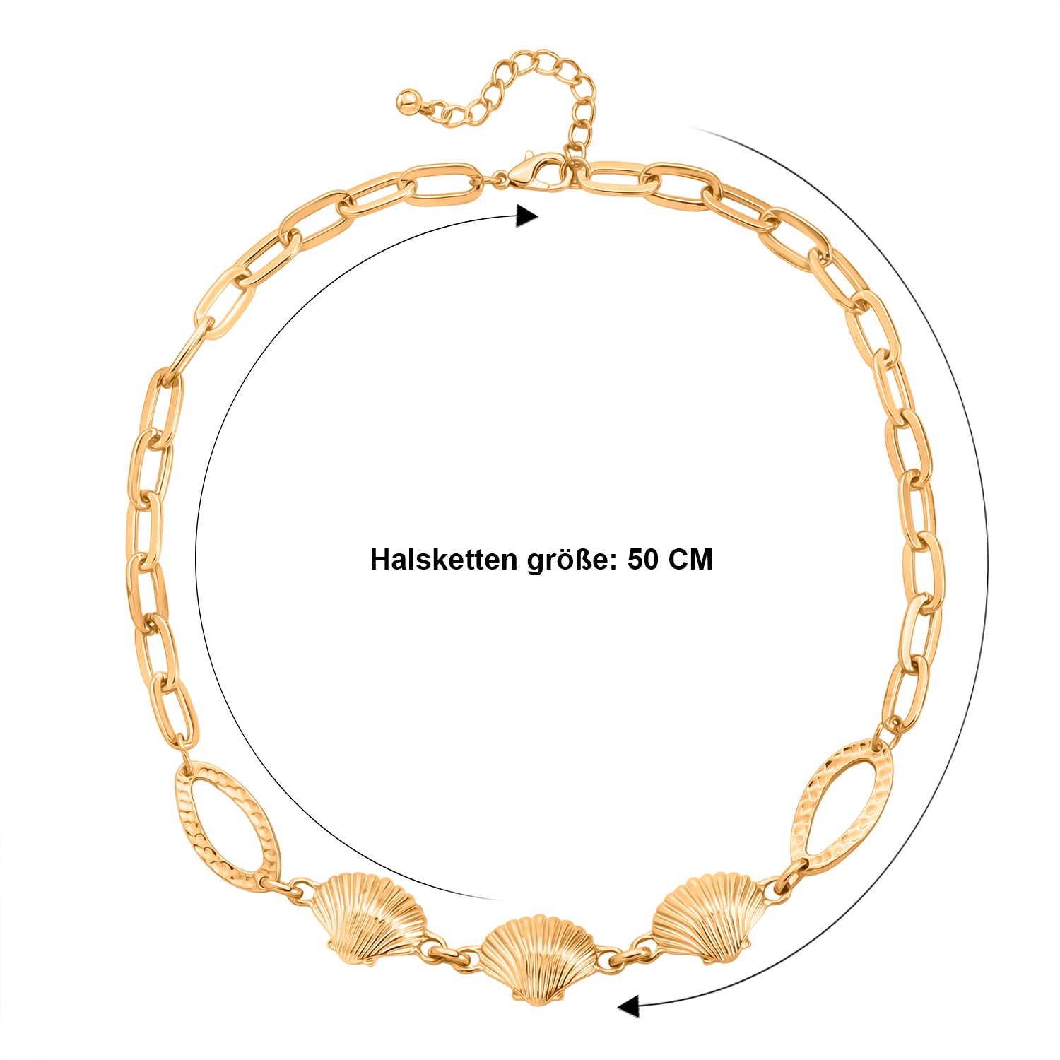 Gelb Halskette ca. 50 cm + 5 cm Extender, ca. 38,50g