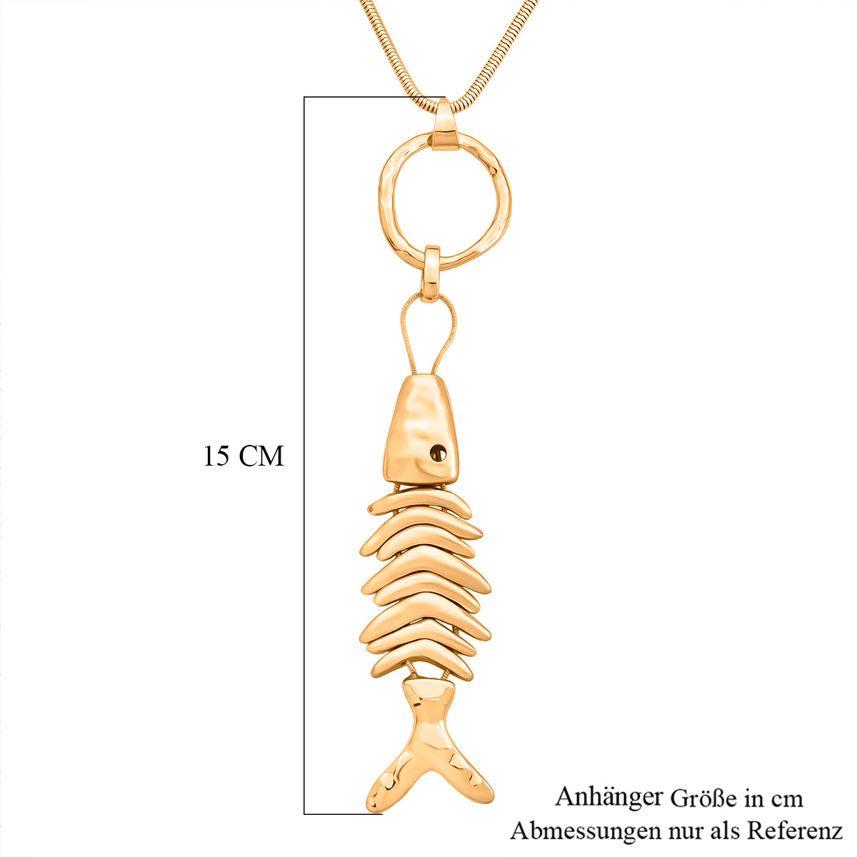 Gelb Halskette ca. 60 cm+ 5 cm Extender, ca. 43,90g
