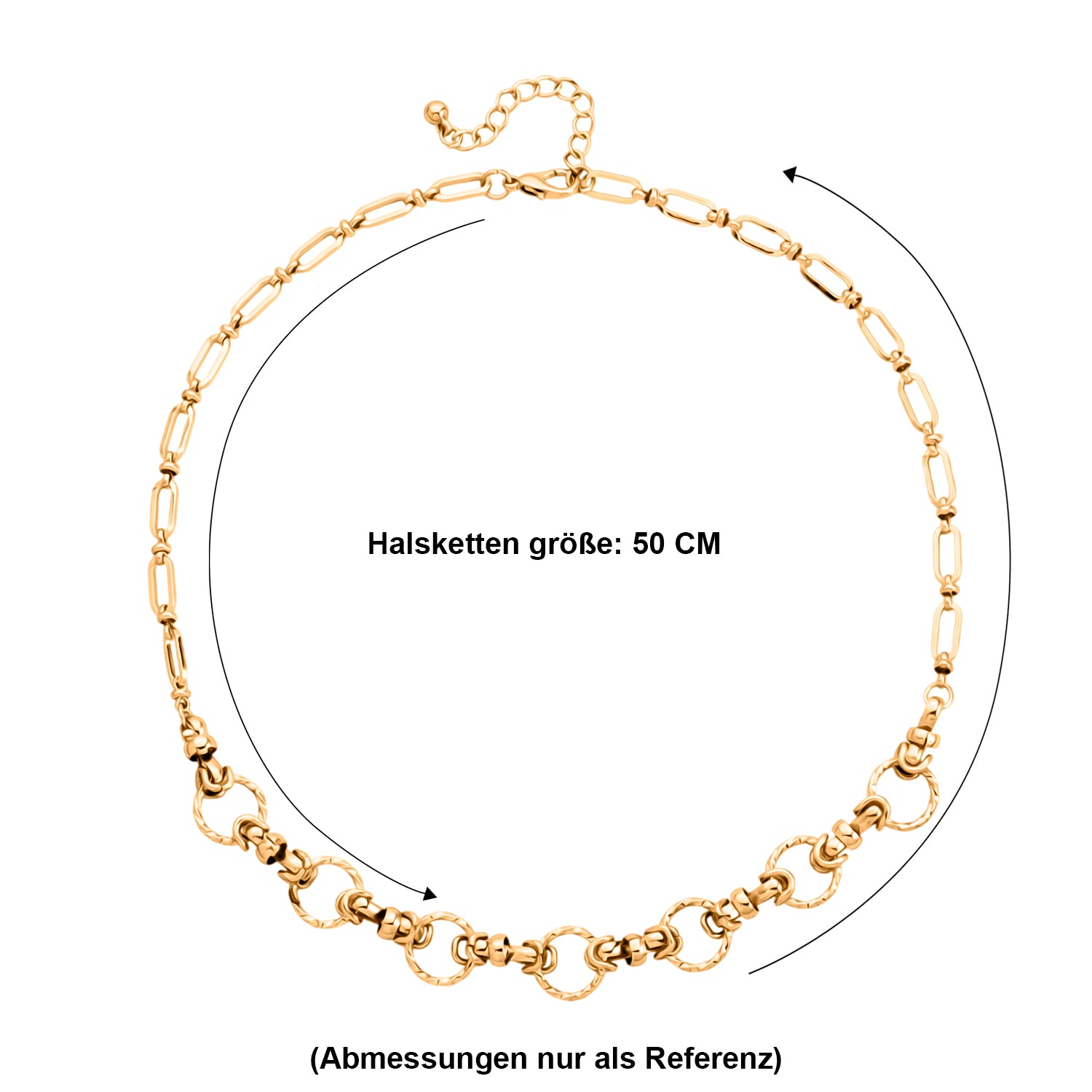 Gelb Halskette ca. 50 cm + 5 cm Extender, ca. 28,50g