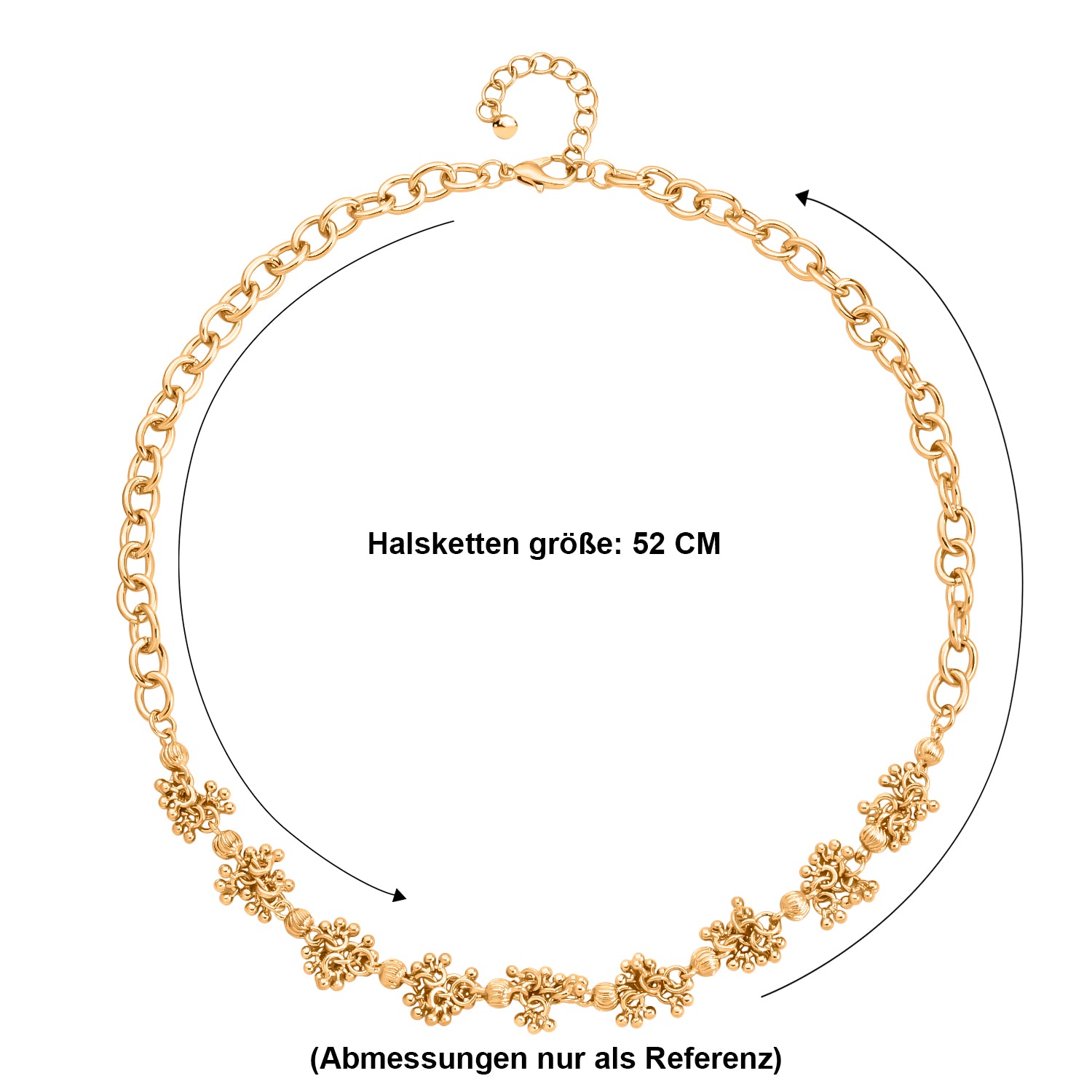 Gelb Halskette ca. 52 cm + 5 cm Extender, ca. 38,50g