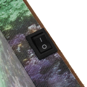 LIVMORE Waldpfad Nacht Motiv LED Wandbild mit Glasfaser Lichteffekt 30 x 40 cm