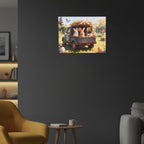 LIVMORE Landschaft Motiv LED Wandbild mit Farbwechsel Lichteffekt 30 x 40 cm