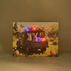 LIVMORE Landschaft Motiv LED Wandbild mit Farbwechsel Lichteffekt 30 x 40 cm