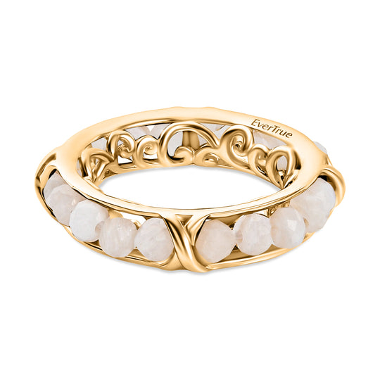 EVER TRUE Weißer Mondstein Ring Nickelfreies Messing (Größe 17.00) ca. 2,78 ct