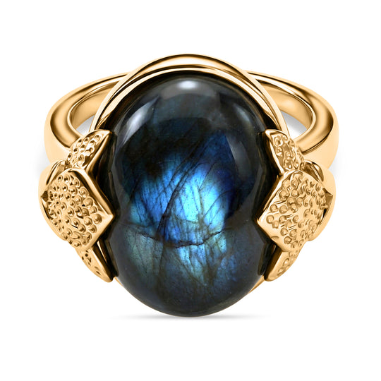 EVER TRUE Labradorit Ring Nickelfreies Messing (Größe 17.00) ca. 13,02 ct