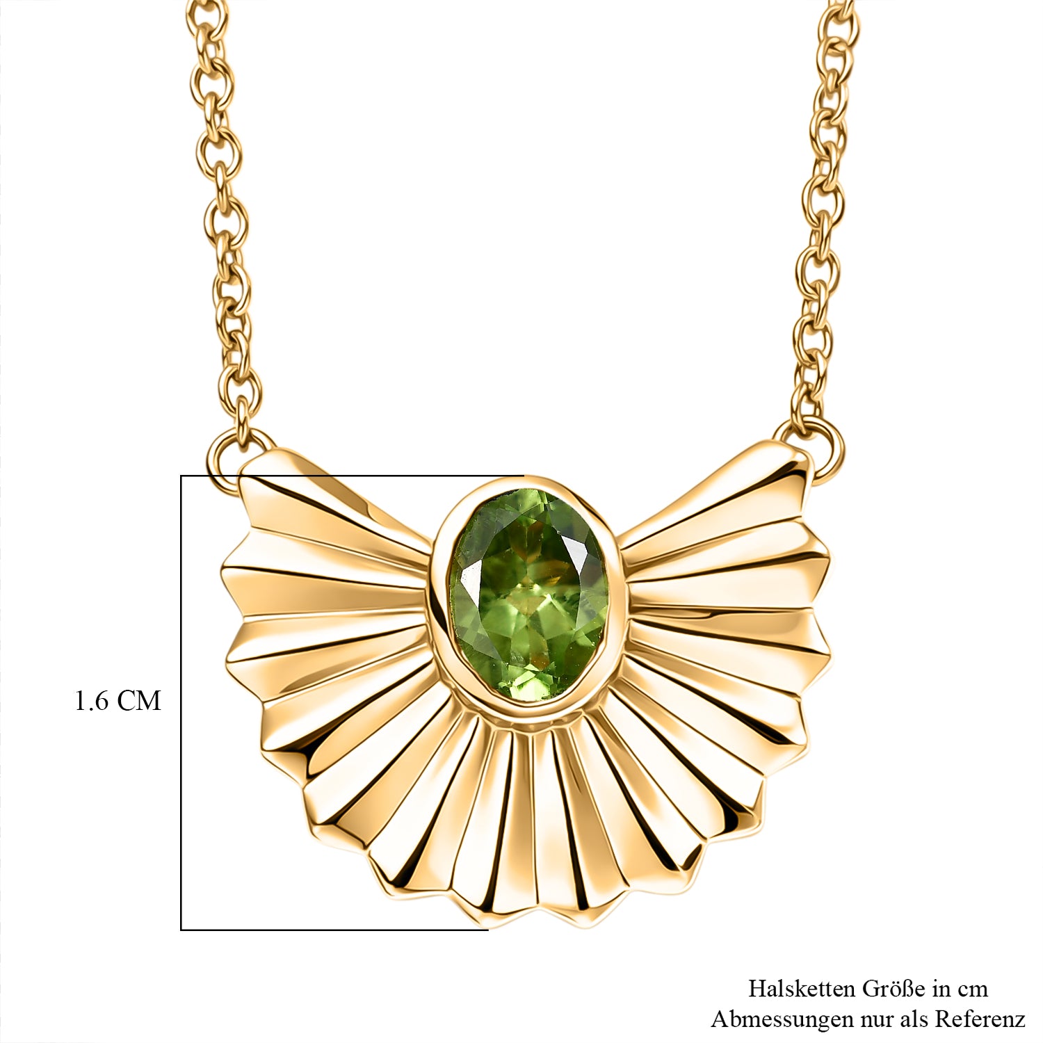 EVER TRUE Peridot Halskette ca. 50 cm Nickelfreies Messing ca. 0.81 ct