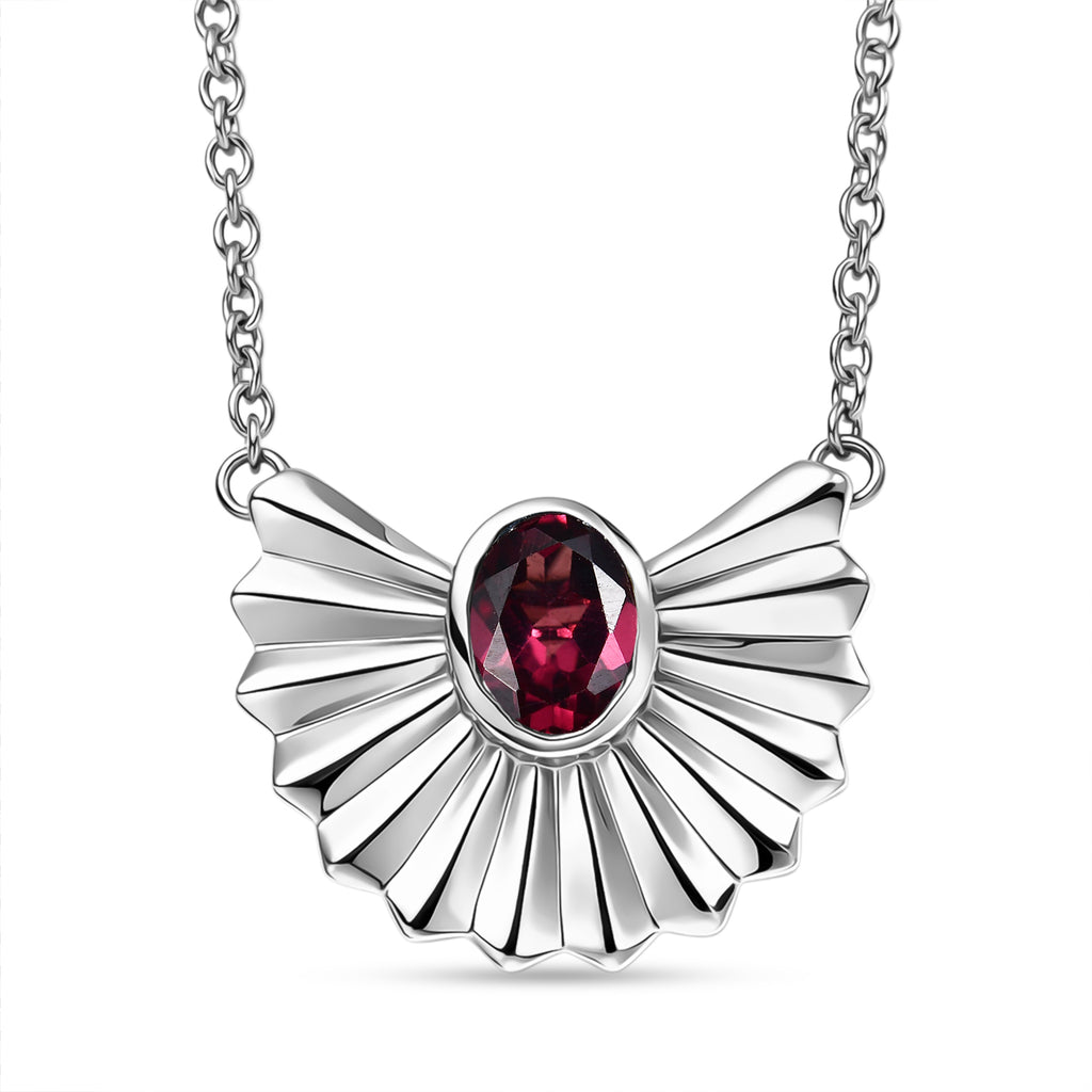 EVER TRUE Orissa Rose Granat Halskette ca. 50 cm Nickelfreies Messing ca. 1.01 ct
