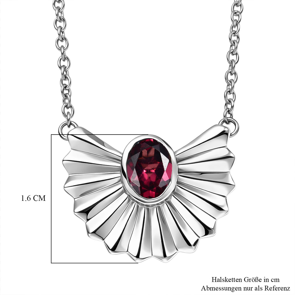 EVER TRUE Orissa Rose Granat Halskette ca. 50 cm Nickelfreies Messing ca. 1.01 ct