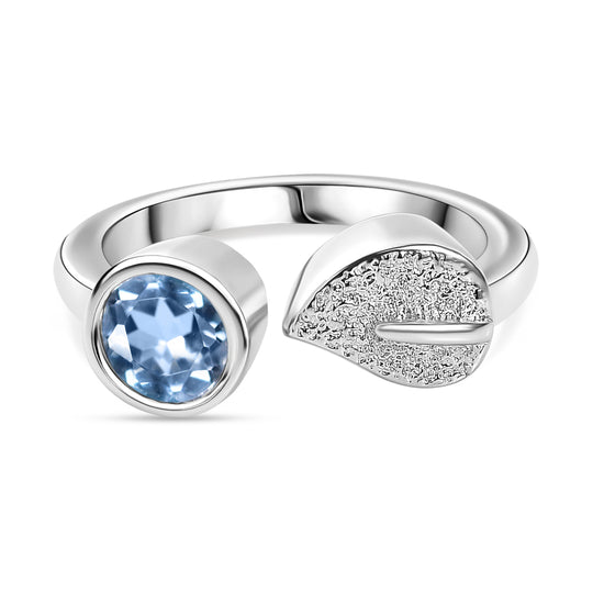 EVER TRUE Himmelblauer Topas Ring Nickelfreies Messing (Größe 18.00) ca. 1,02 ct