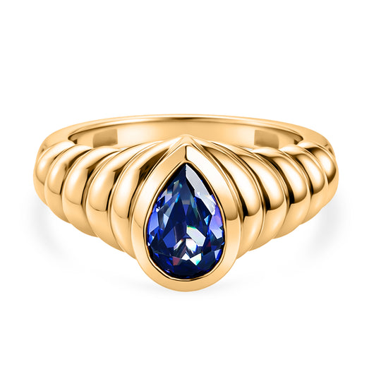 EVER TRUE Tansanit Zirkonia Ring Nickelfreies Messing (Größe 20.00)