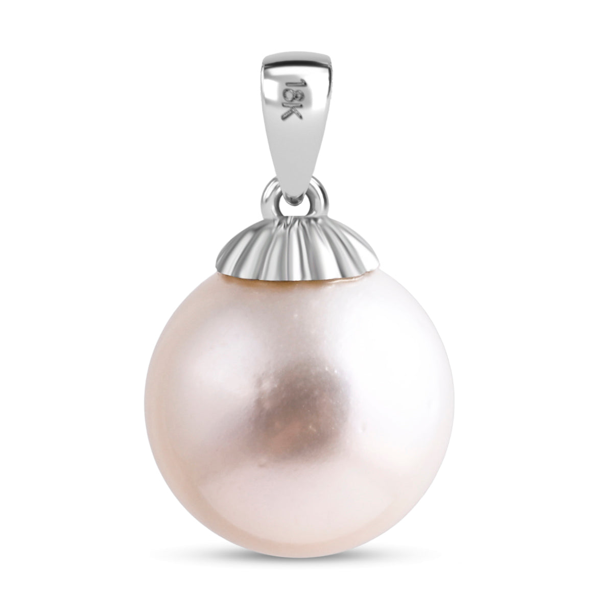 AAA Weiße Südsee Perle (12-13 mm) Anhänger 750 Weiß Gold