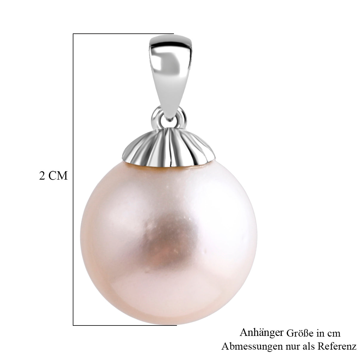 AAA Weiße Südsee Perle (12-13 mm) Anhänger 750 Weiß Gold