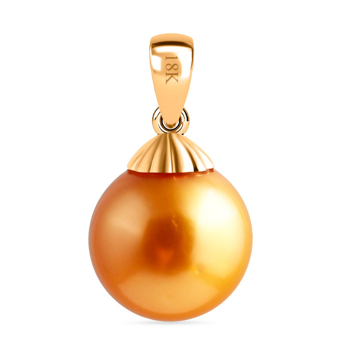 AAA Goldene Südsee Perle (12-13 mm) Anhänger 750 Gelb Gold