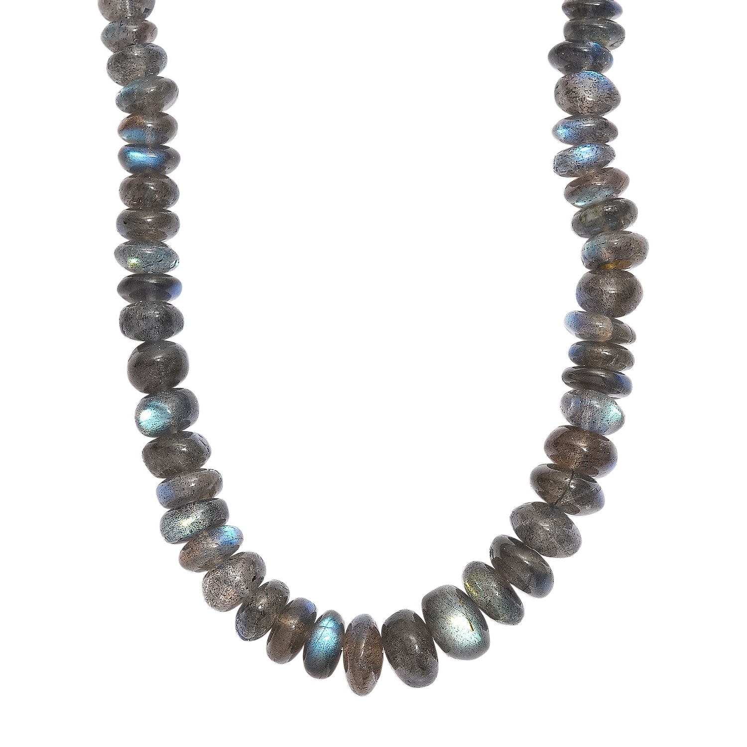 D'Joy AAA Labradorit Halskette ca. 45 cm 925 Silber rhodiniert ca. 150.00 ct