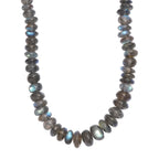 BALI LIVE DEAL - D'Joy AAA Labradorit Halskette ca. 45 cm 925 Silber rhodiniert ca. 150.00 ct