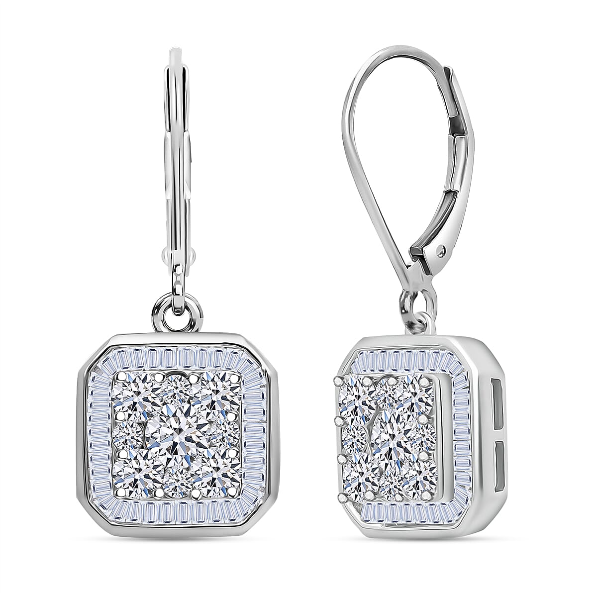 LUXURIANT DIAMOND - Lab Grown Diamant SI-GH Ohrringe 925 Silber Rhodiniert ca. 2,00 ct.