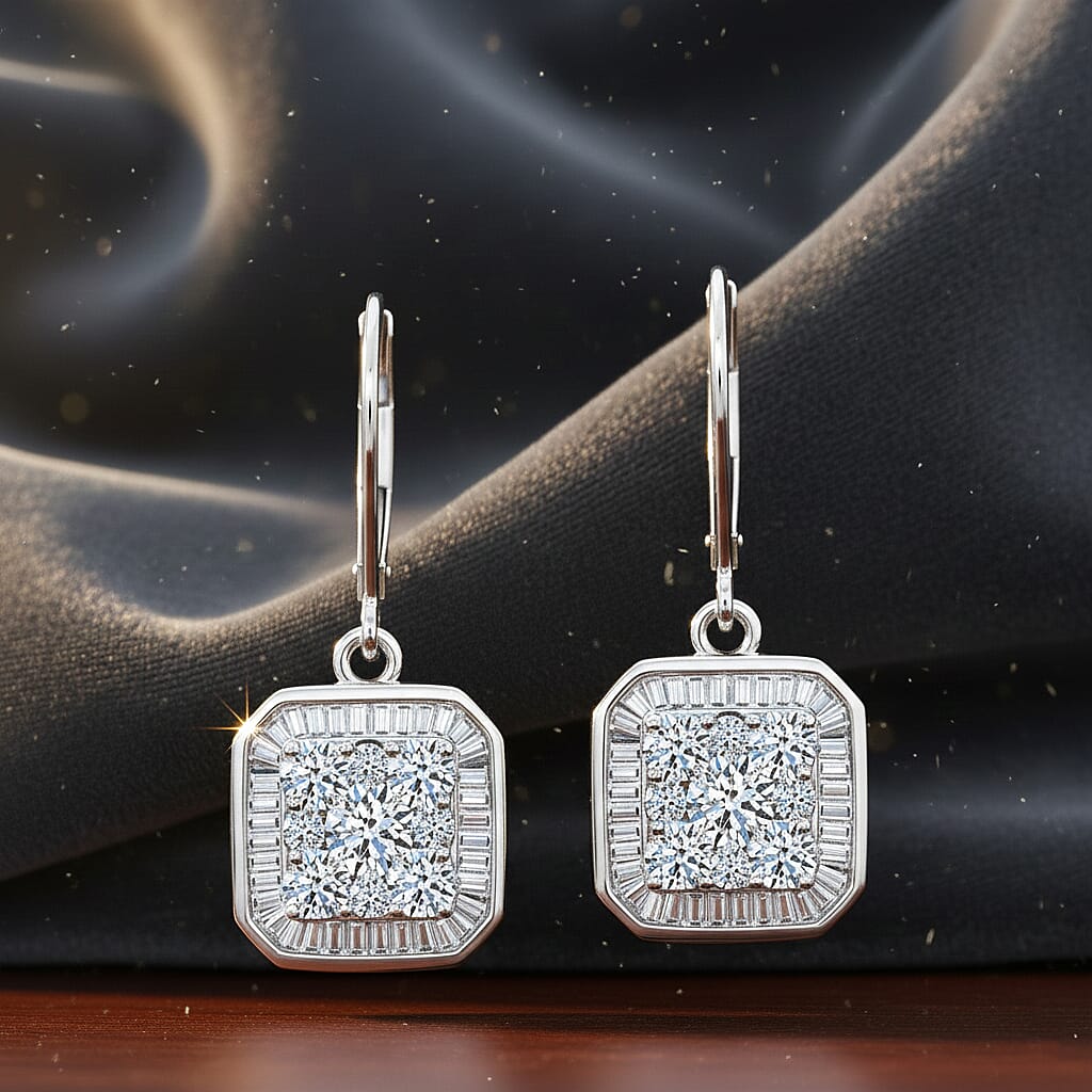 LUXURIANT DIAMOND - Lab Grown Diamant SI-GH Ohrringe 925 Silber Rhodiniert ca. 2,00 ct.